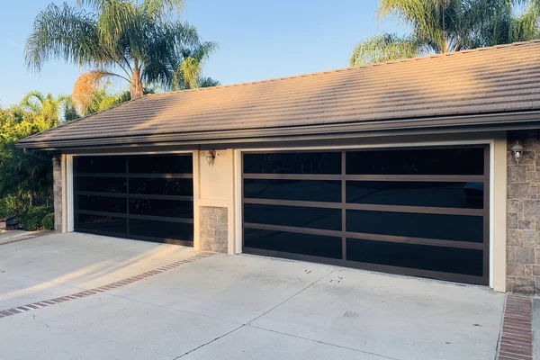 Full-View Glass contemporary garage door in Anaheim Hills, CA -- Avaunt Garage Doors