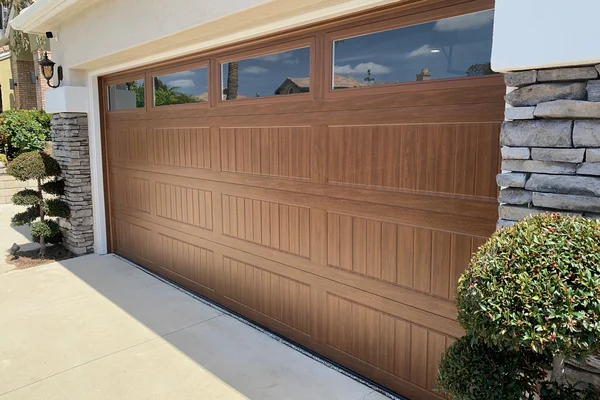 Wood Grain faux wood garage door in Newport Beach, CA -- Avaunt Garage Doors