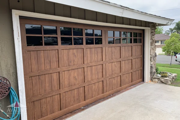 Wood Grain faux wood garage door in Mission Viejo, CA -- Avaunt Garage Doors